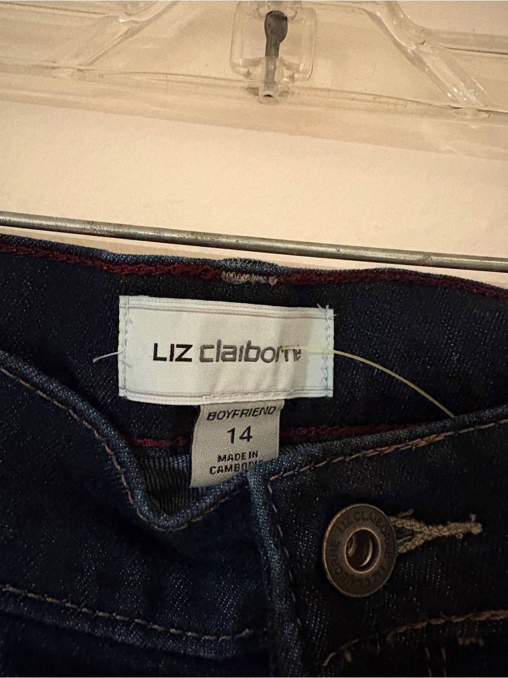 Liz Claiborne Boyfriend Jeans Size 14 - Picture 3 of 6